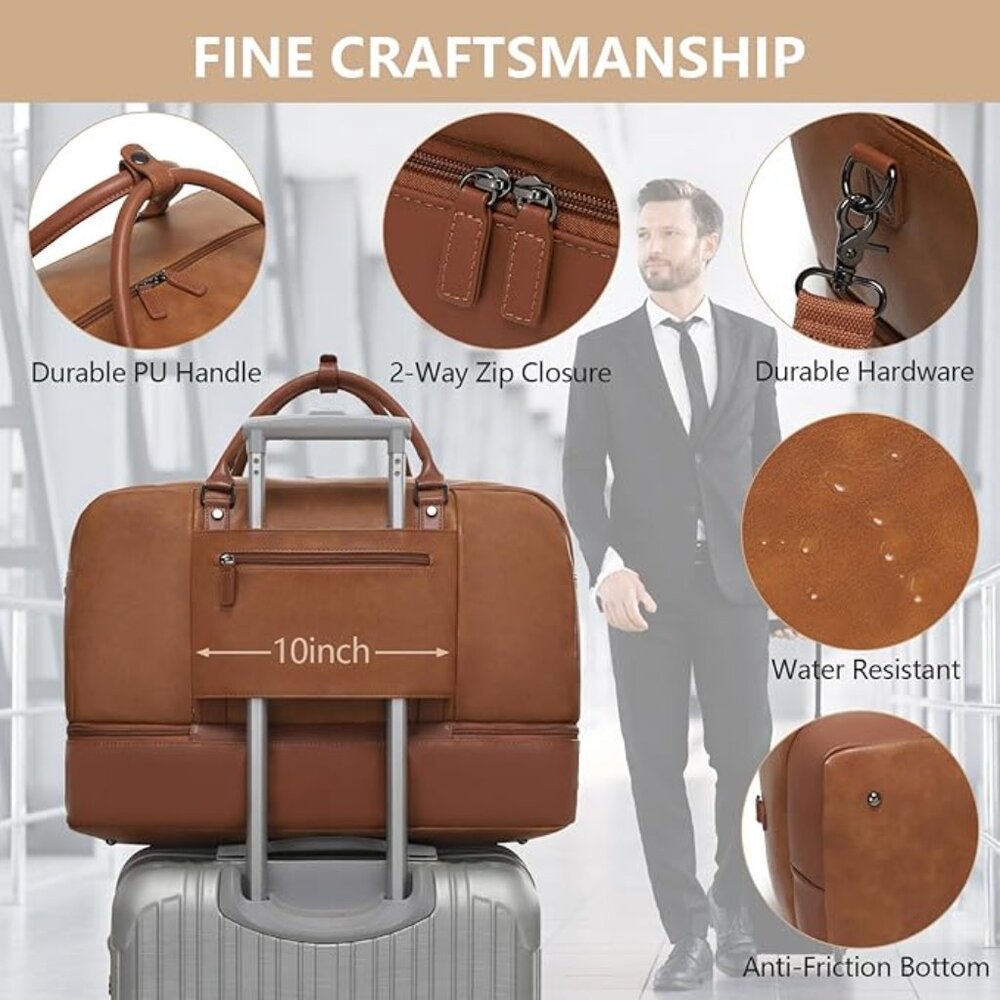 New Wogarl Weekender Bag for Women, Men Large Overnight Bag Travel Duffel Bag. - Picture 5 of 9